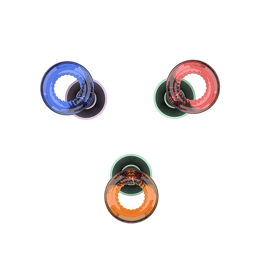 Blue red and orange neuro guard earplugs